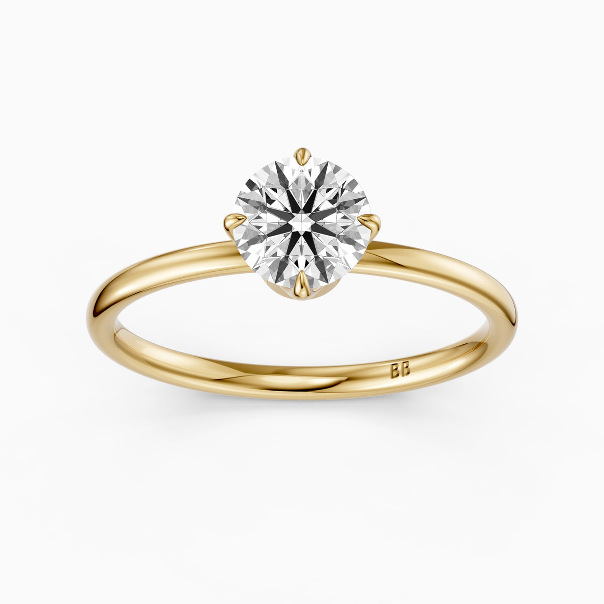 Sienna Round Lab Grown Diamond Solitaire Engagement Ring
