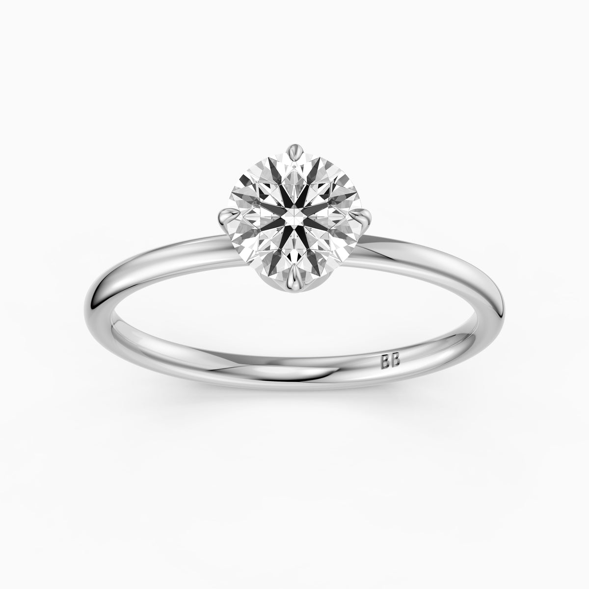 Sienna Round Lab Grown Diamond Solitaire Engagement Ring