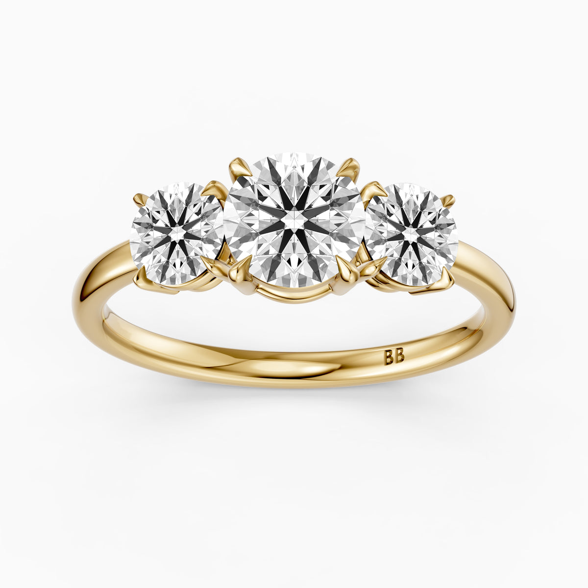Devon Three Stone Lab Grown Diamond Engagement Ring