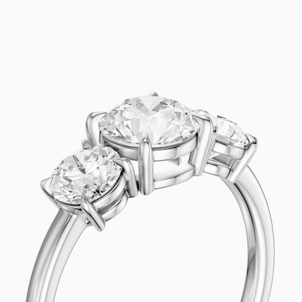 Devon Three Stone Lab Grown Diamond Engagement Ring