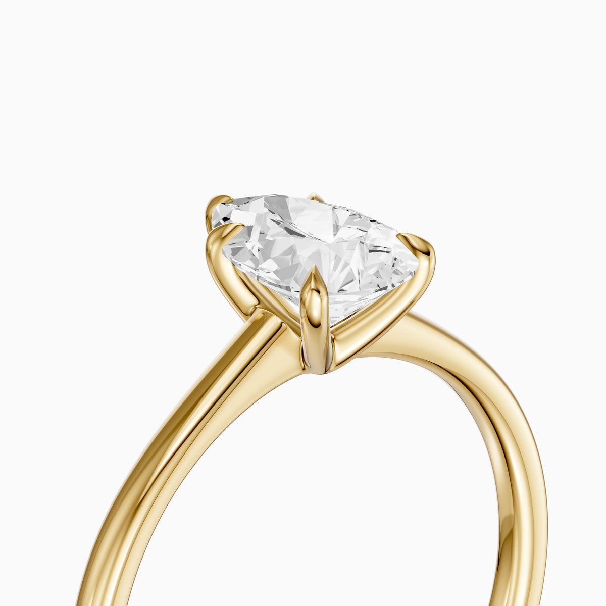 Demi Pear Lab Grown Diamond Solitaire Engagement Ring