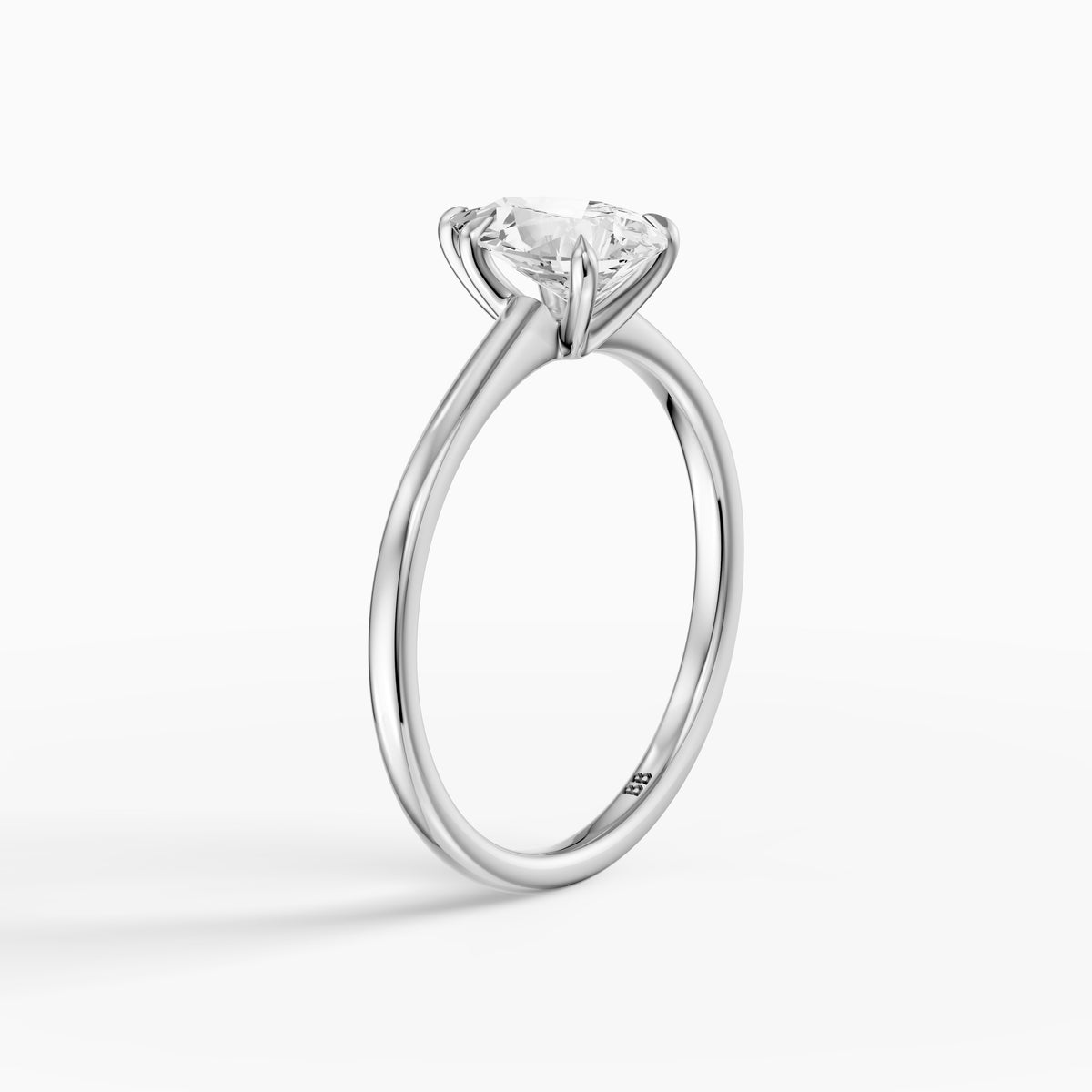 Demi Pear Lab Grown Diamond Solitaire Engagement Ring