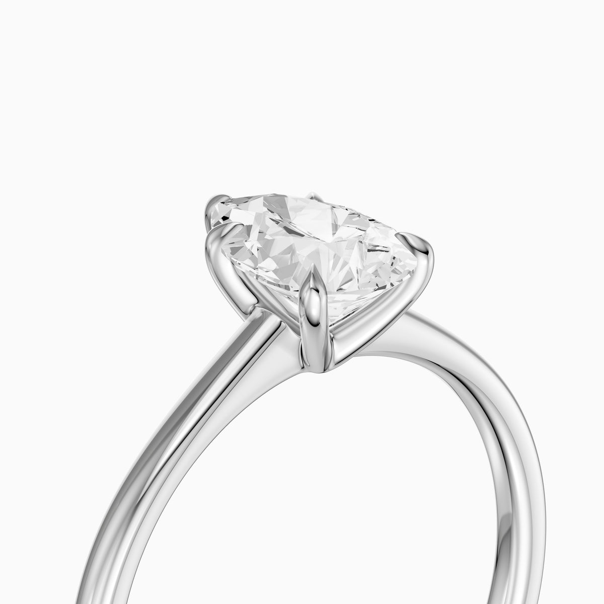 Demi Pear Lab Grown Diamond Solitaire Engagement Ring