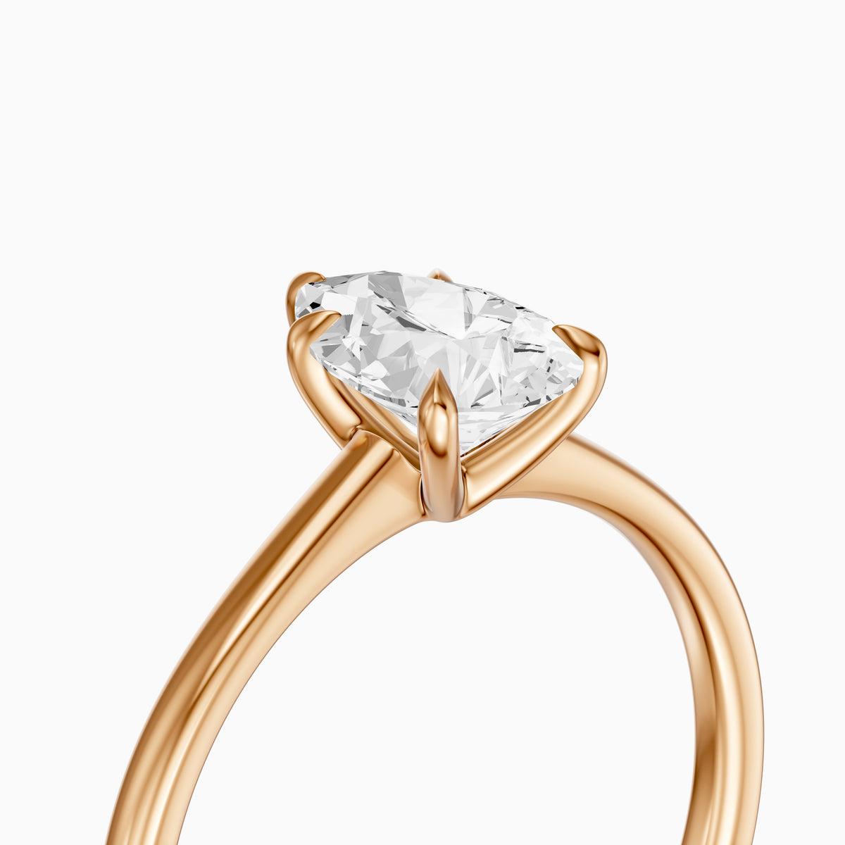 Demi Pear Lab Grown Diamond Solitaire Engagement Ring