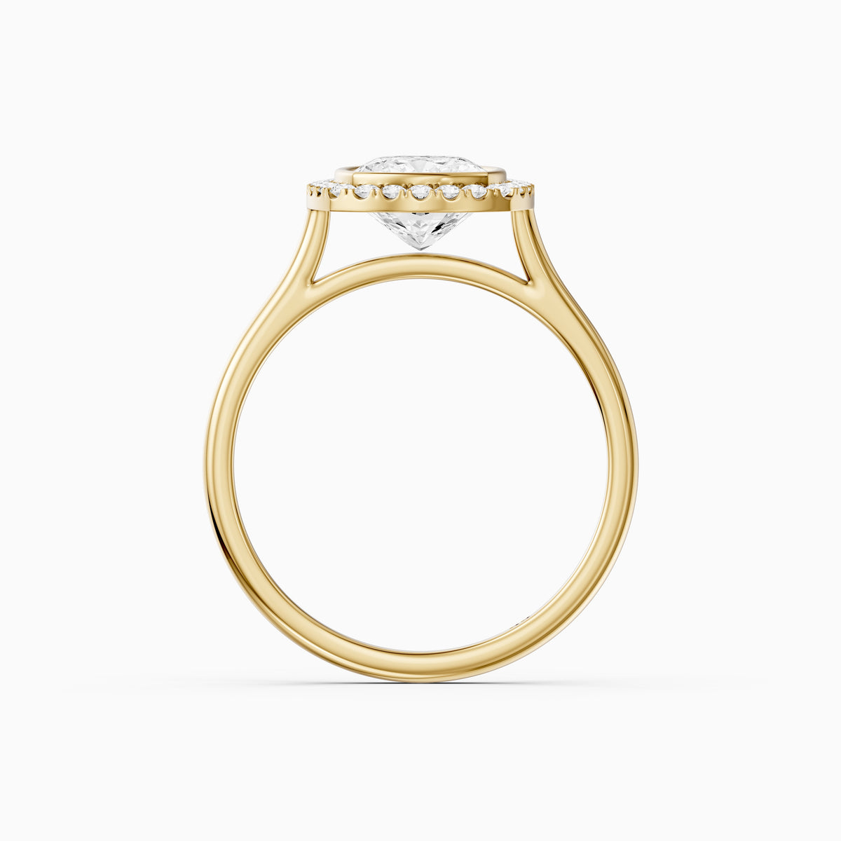 Millie Elongated Cushion Cut Lab Grown Diamond Halo Engagement Ring
