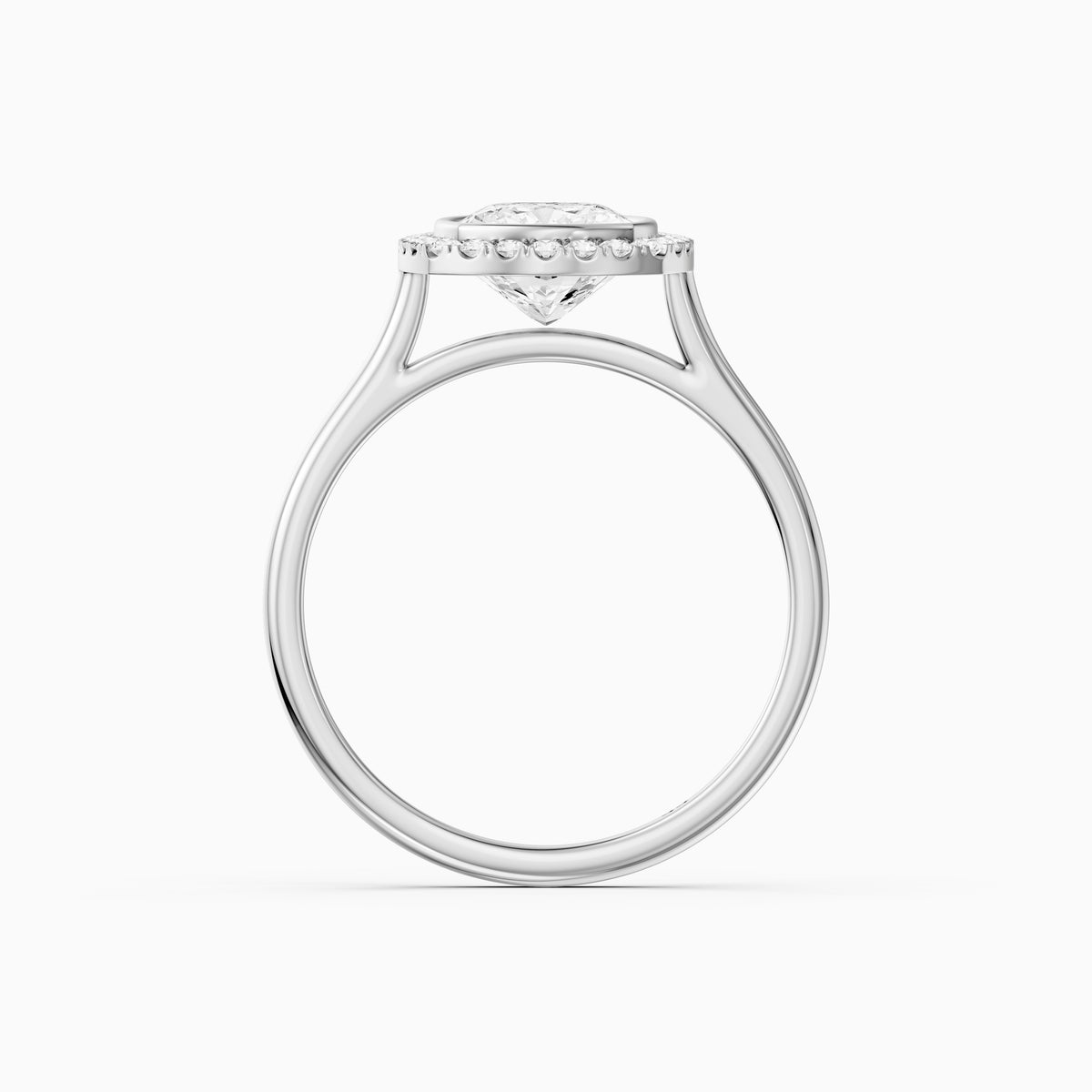 Millie Elongated Cushion Cut Lab Grown Diamond Halo Engagement Ring