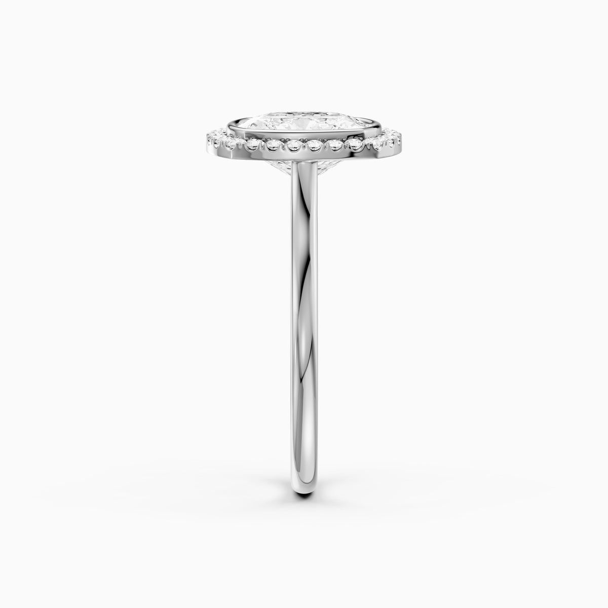 Millie Elongated Cushion Cut Lab Grown Diamond Halo Engagement Ring