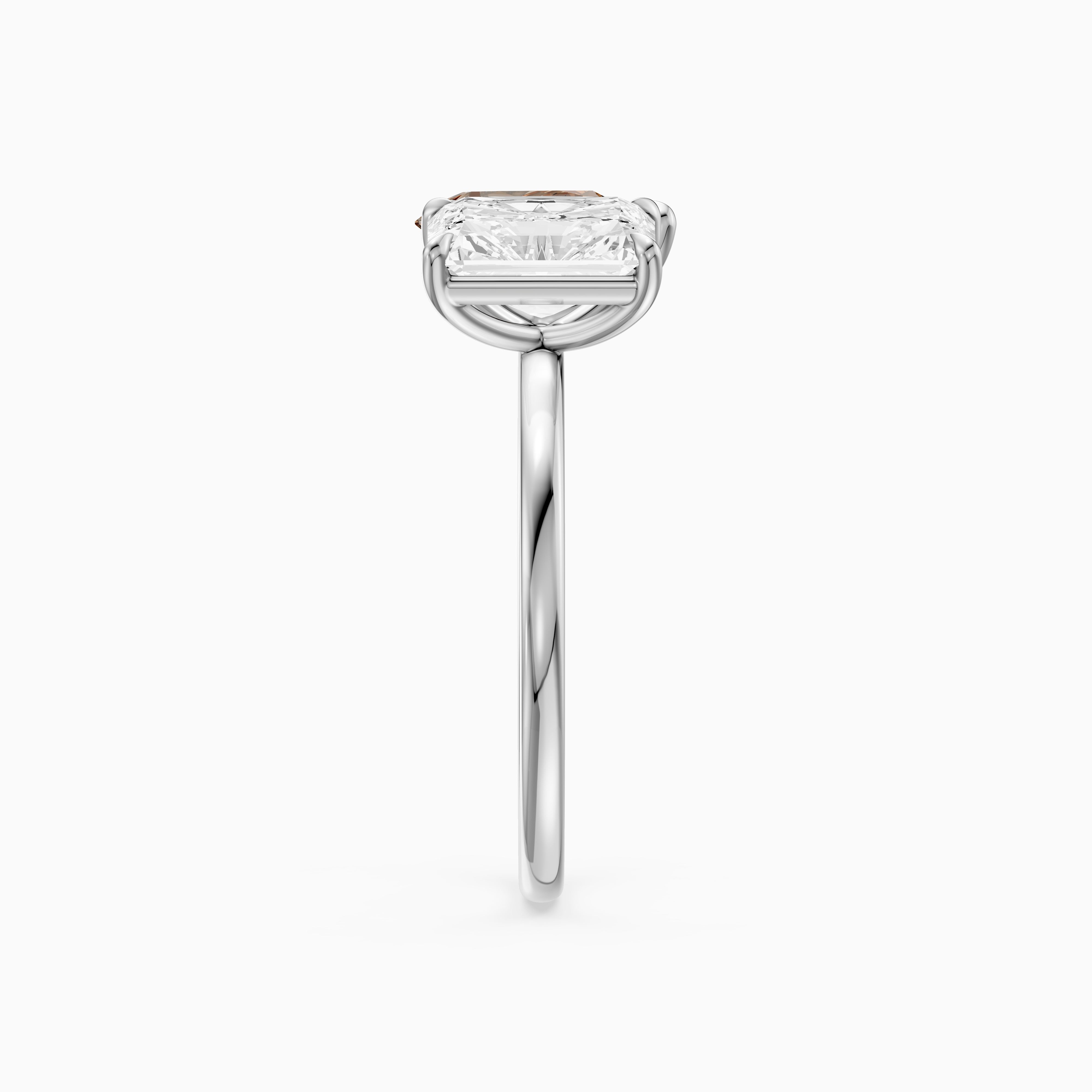 Saskia Champagne Pear and Radiant Cut Colored Lab Grown Diamond Toi et Moi Ring