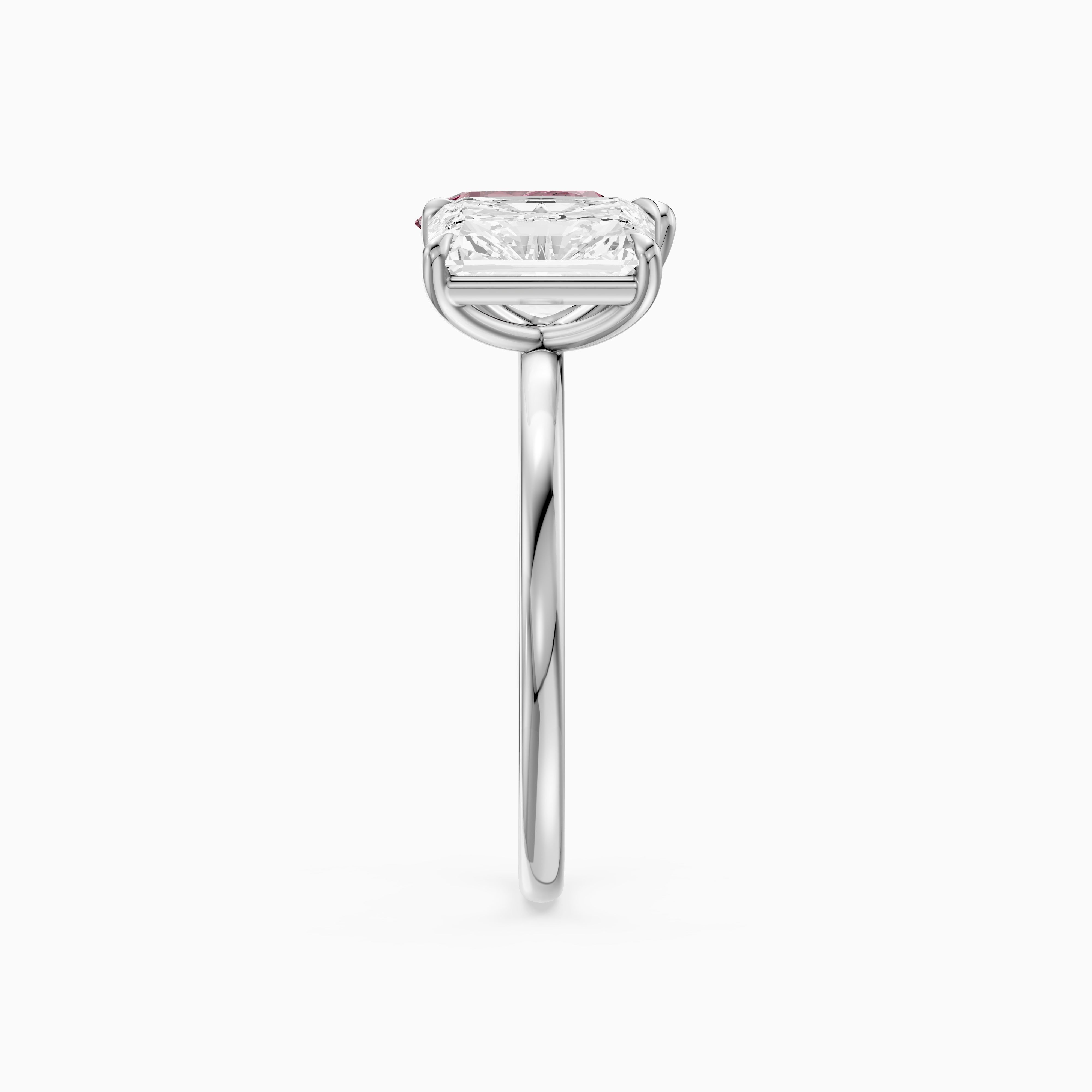 Zita Pink Pear and Radiant Cut Colored Lab Grown Diamond Toi et Moi Ring