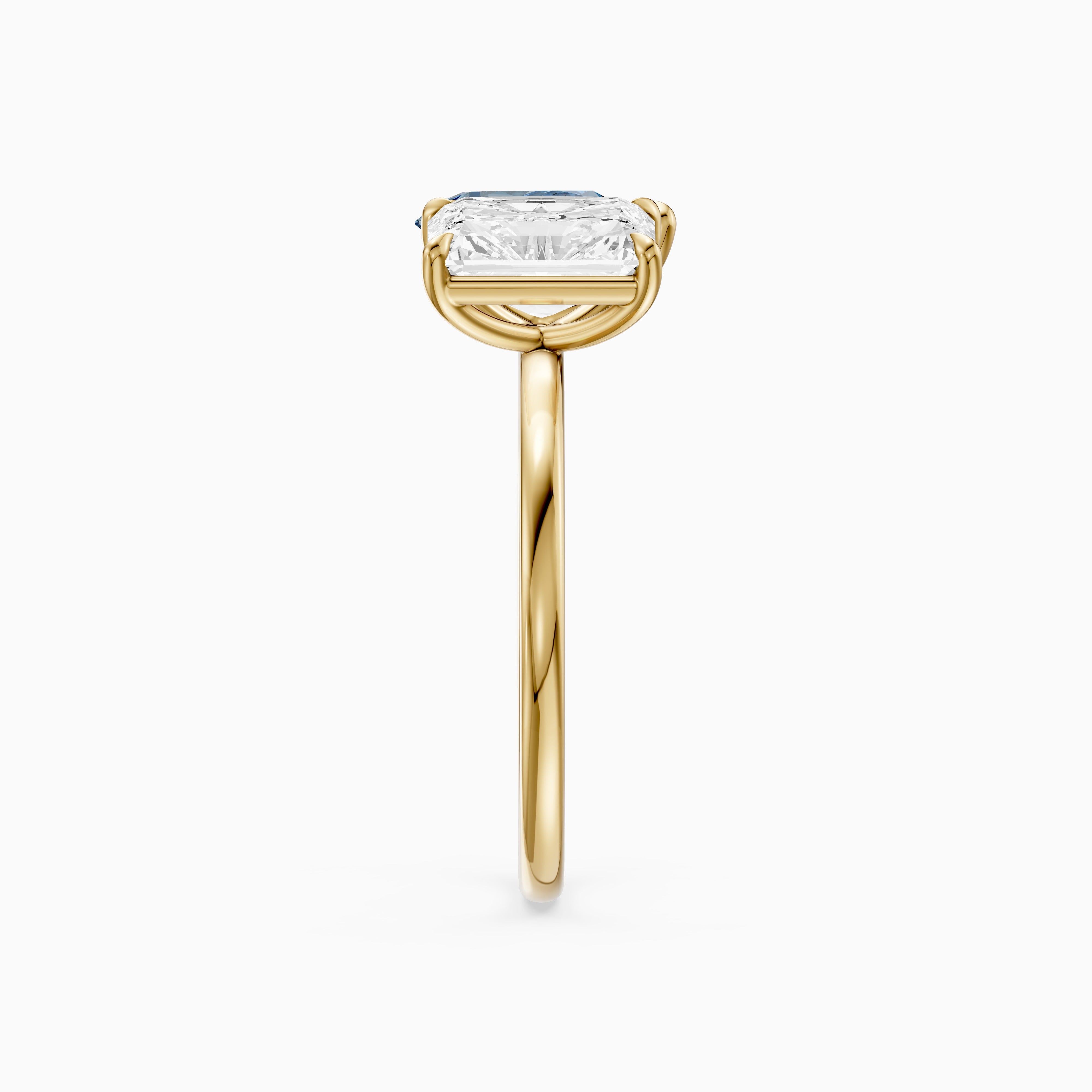 Eulalia Blue Pear and Radiant Cut Colored Lab Grown Diamond Toi et Moi Ring