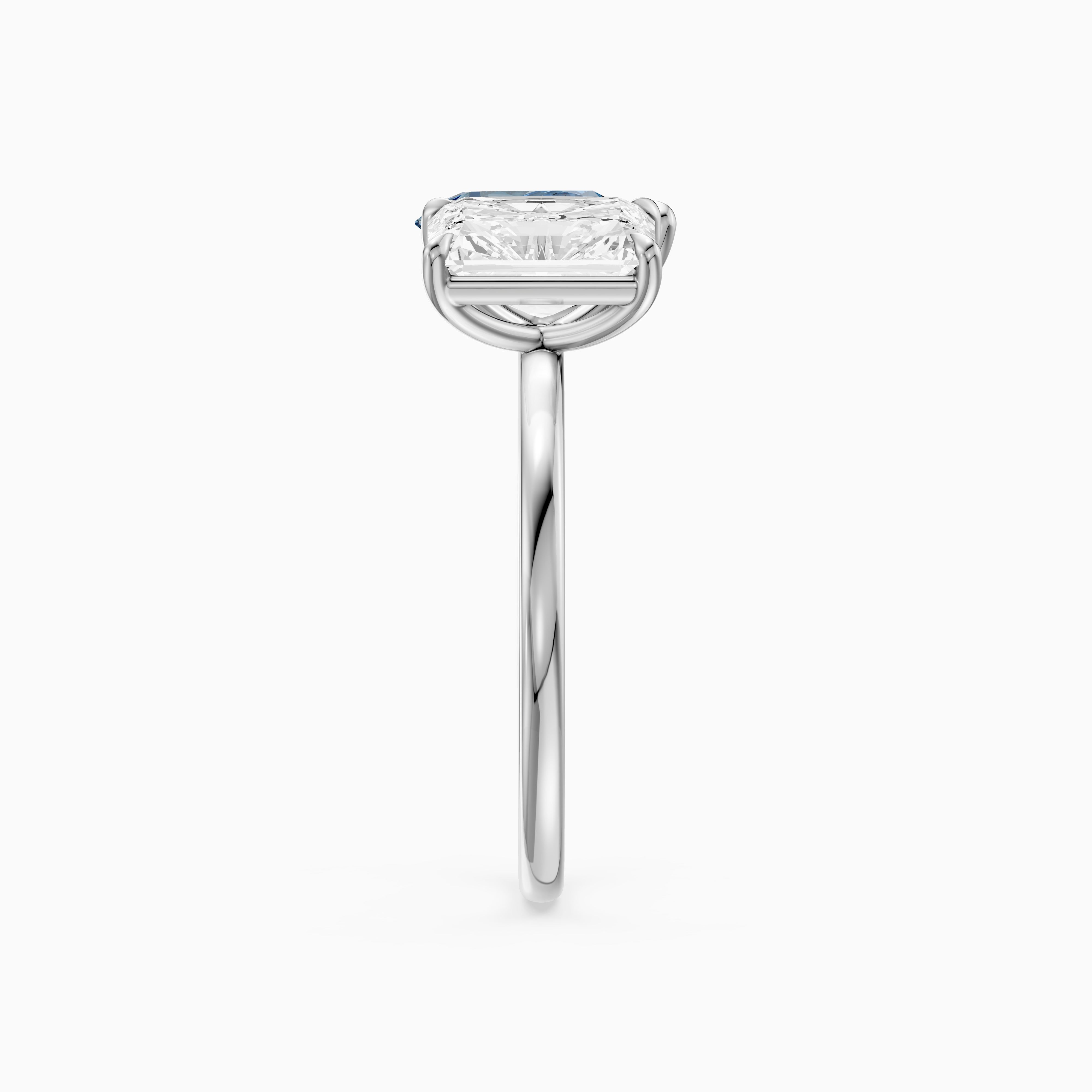 Eulalia Blue Pear and Radiant Cut Colored Lab Grown Diamond Toi et Moi Ring