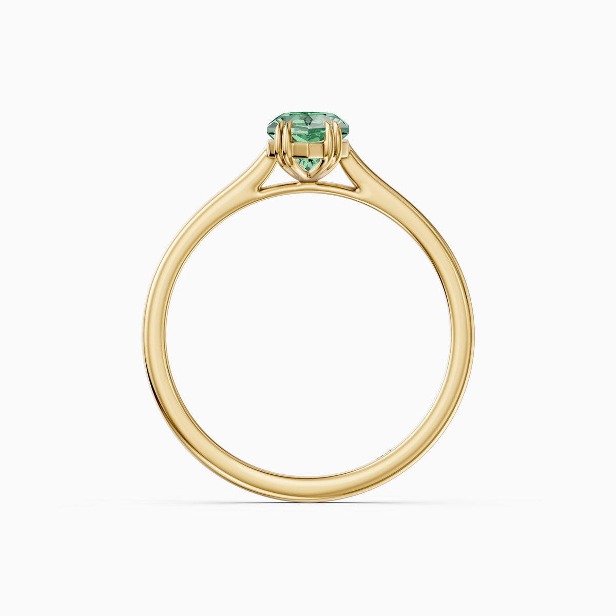 Annie Dutch Marquise Green Lab Grown Diamond Solitaire Ring