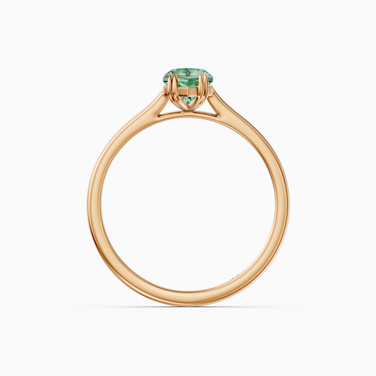 Annie Dutch Marquise Green Lab Grown Diamond Solitaire Ring