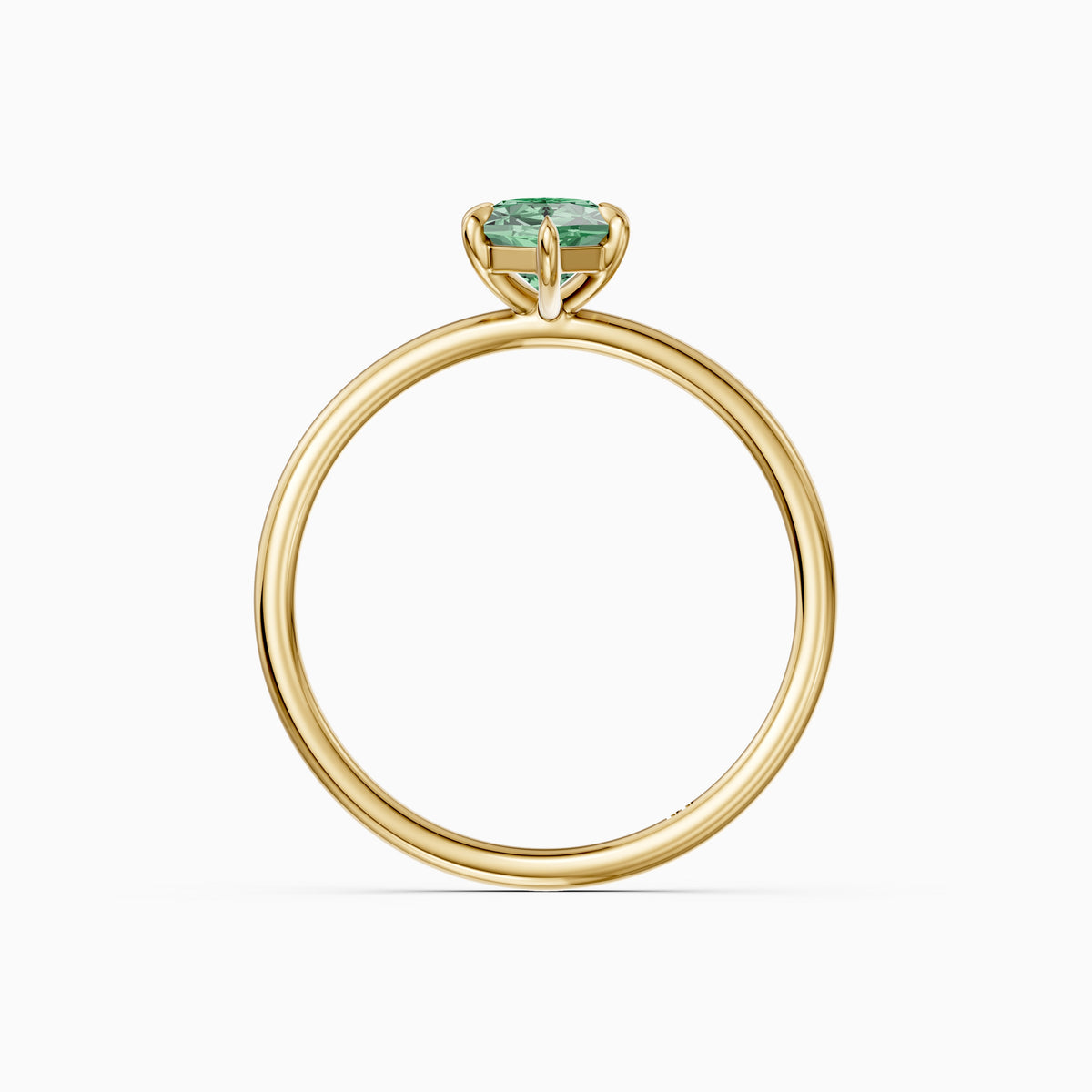 Adair Dutch Marquise Green Lab Grown Diamond 6 Prong Solitaire Engagement Ring