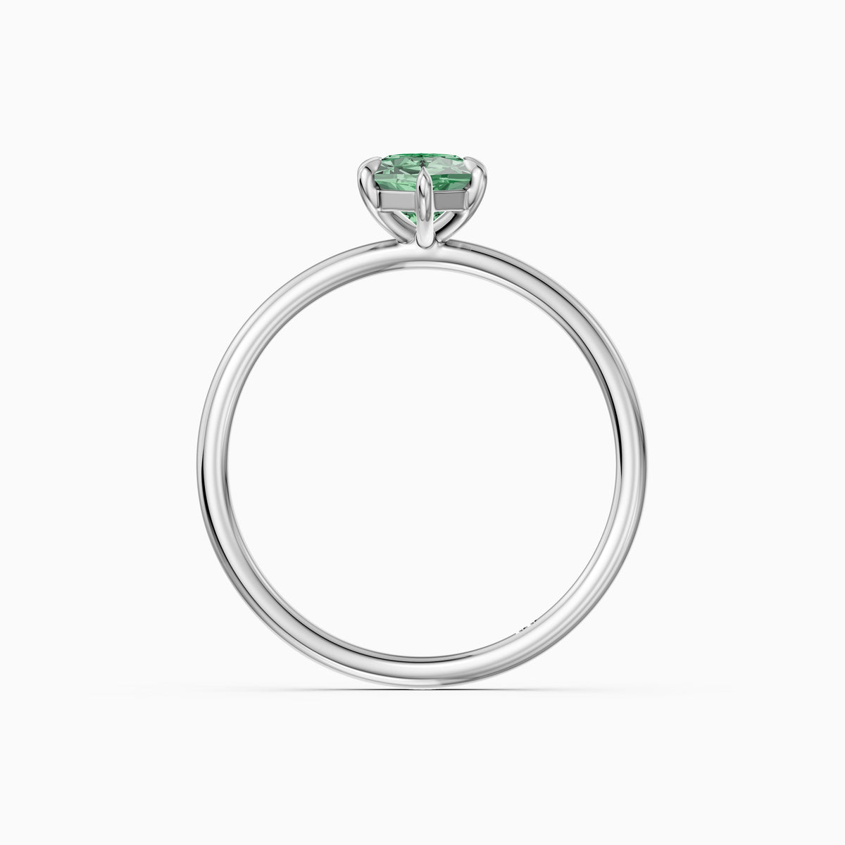 Adair Dutch Marquise Green Lab Grown Diamond 6 Prong Solitaire Engagement Ring