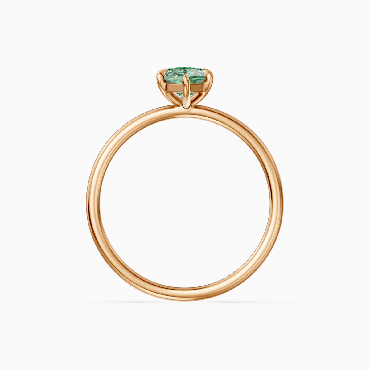 Adair Dutch Marquise Green Lab Grown Diamond 6 Prong Solitaire Engagement Ring