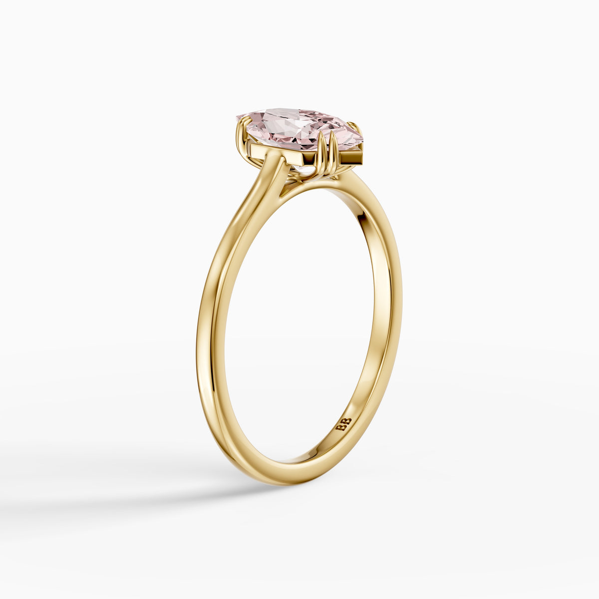 Alara Pink Dutch Marquise Lab Grown Diamond Solitaire Engagement Ring
