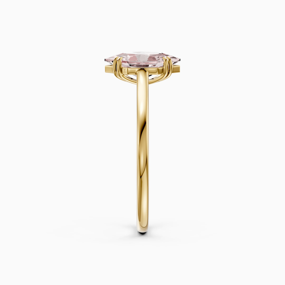 Alara Pink Dutch Marquise Lab Grown Diamond Solitaire Engagement Ring