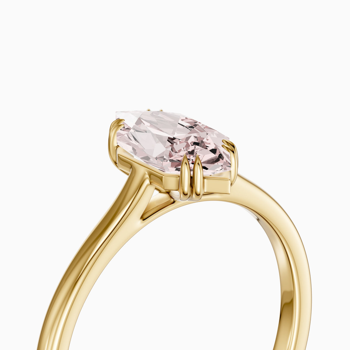 Alara Pink Dutch Marquise Lab Grown Diamond Solitaire Engagement Ring
