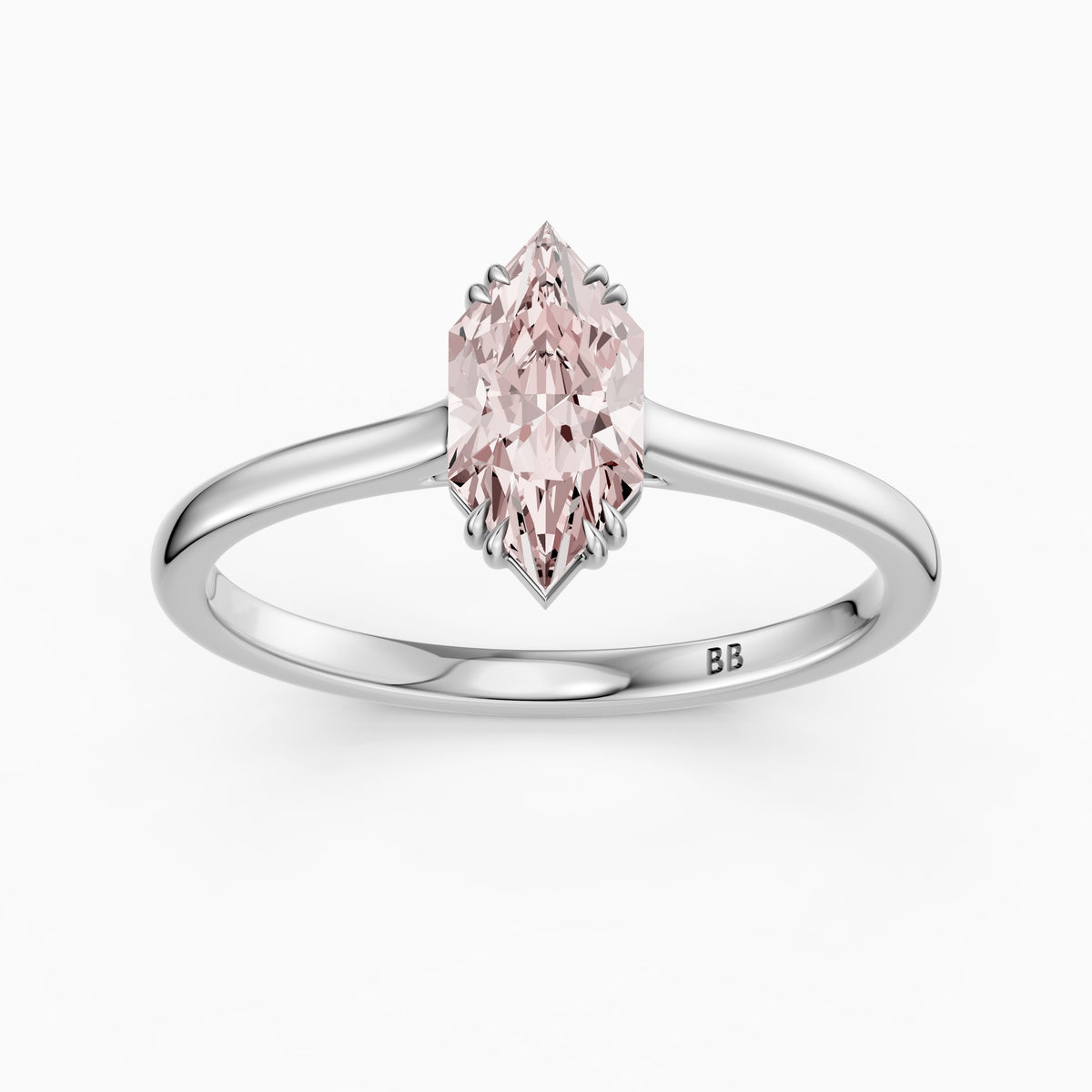 Alara Pink Dutch Marquise Lab Grown Diamond Solitaire Engagement Ring