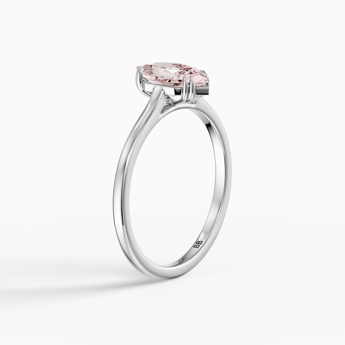 Alara Pink Dutch Marquise Lab Grown Diamond Solitaire Engagement Ring