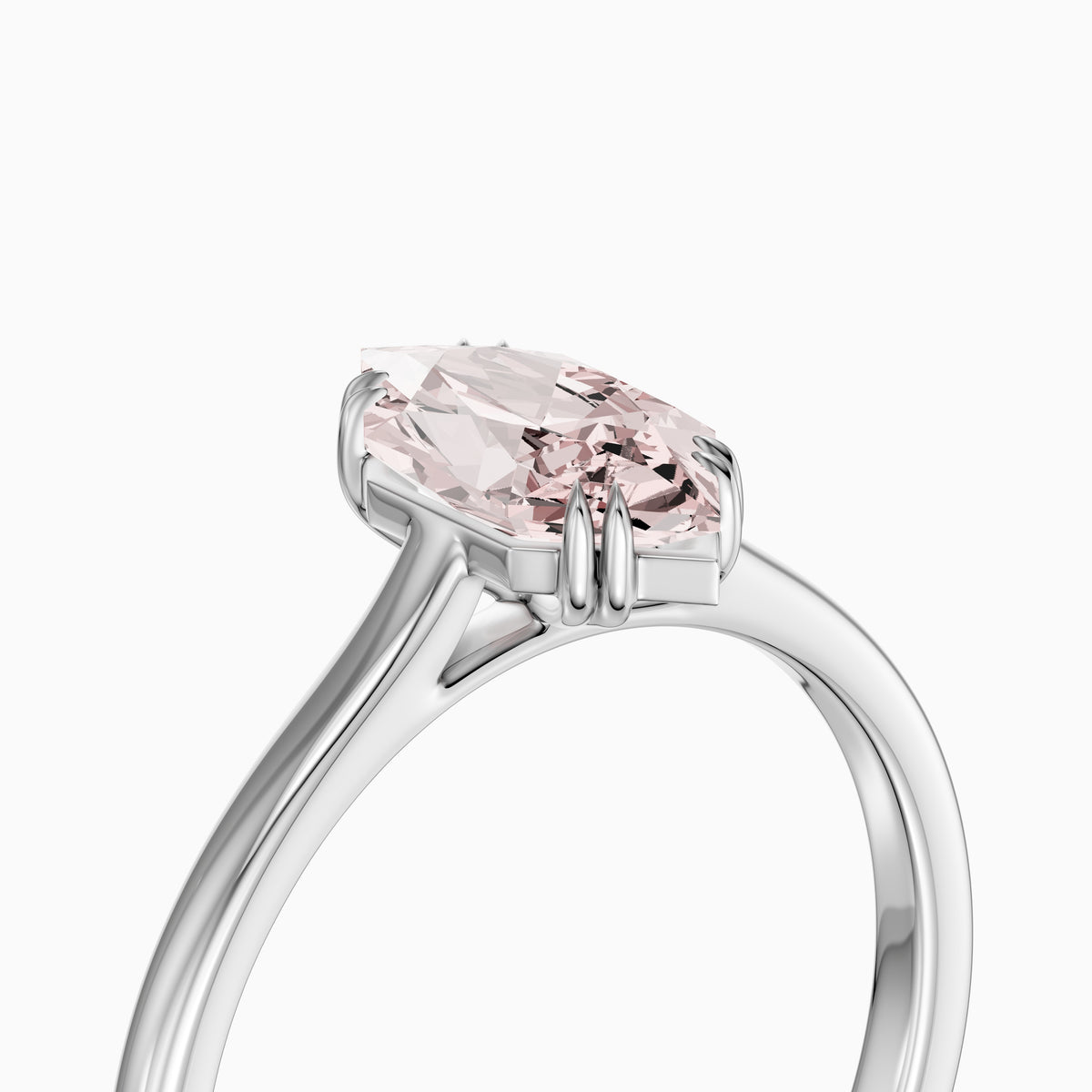 Alara Pink Dutch Marquise Lab Grown Diamond Solitaire Engagement Ring
