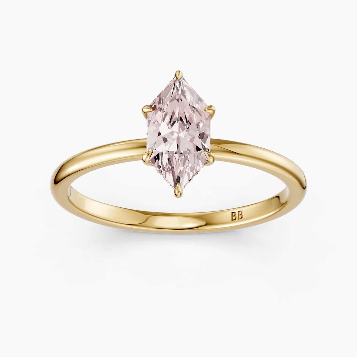 Ciara Pink Dutch Marquise Lab Grown Diamond Ring with Hidden Halo Setting