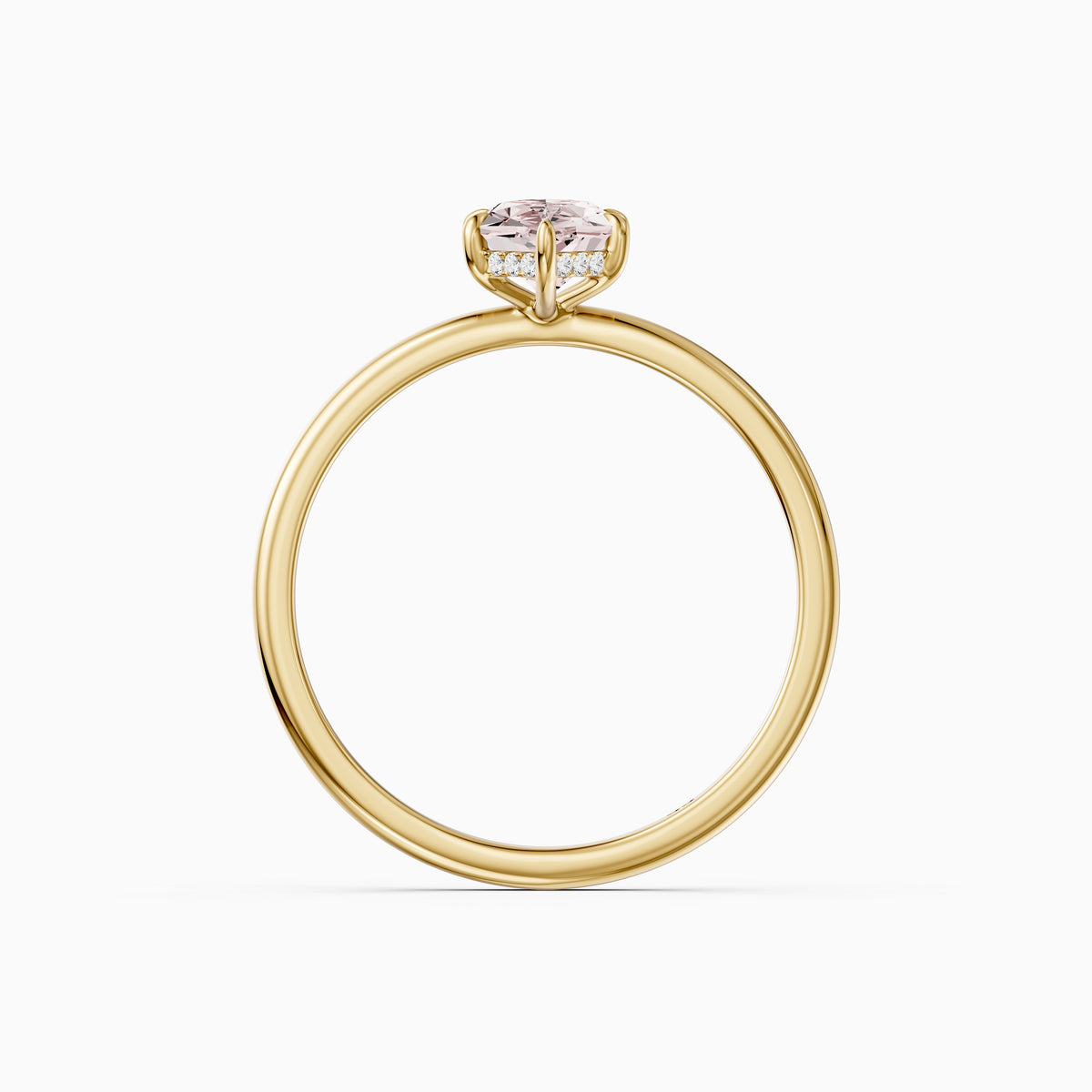 Ciara Pink Dutch Marquise Lab Grown Diamond Ring with Hidden Halo Setting