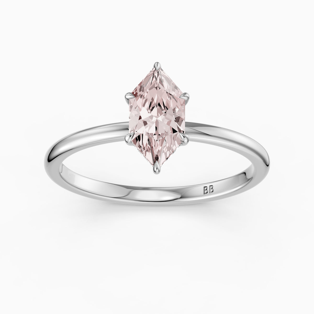 Ciara Pink Dutch Marquise Lab Grown Diamond Ring with Hidden Halo Setting