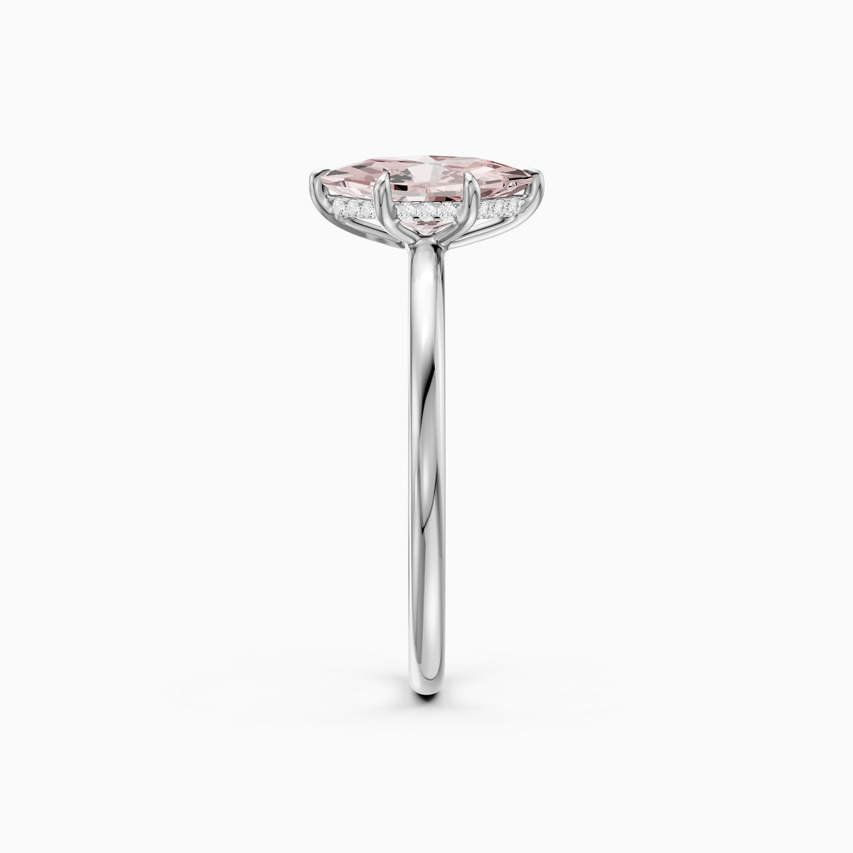 Ciara Pink Dutch Marquise Lab Grown Diamond Ring with Hidden Halo Setting
