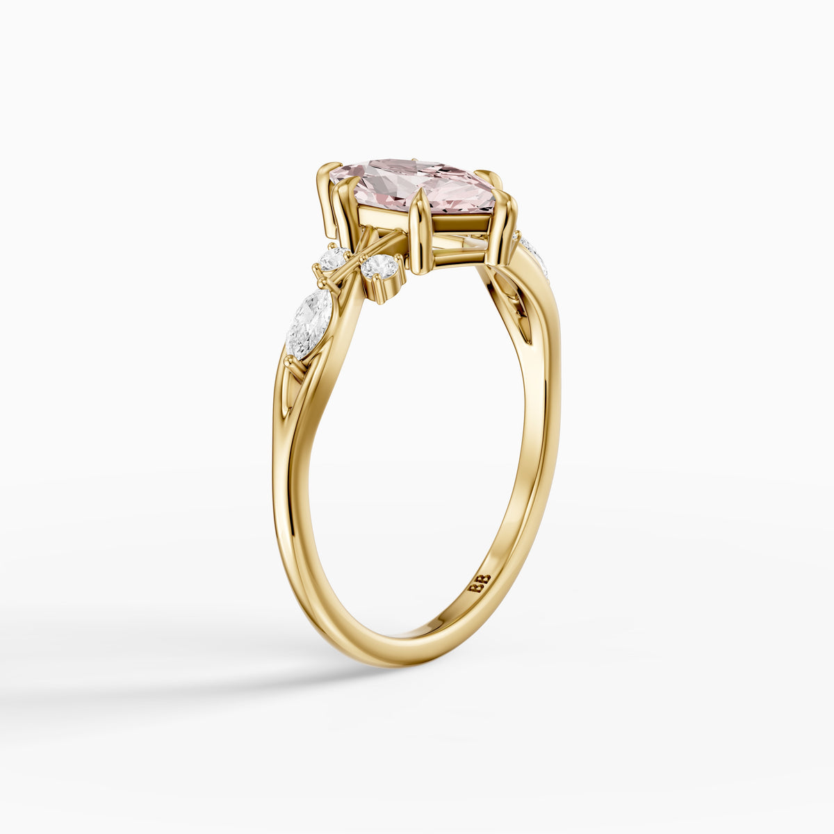 Brienne Nature Inspired Pink Dutch Marquise Lab Grown Diamond Ring
