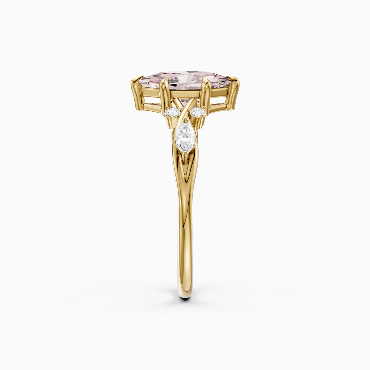 Brienne Nature Inspired Pink Dutch Marquise Lab Grown Diamond Ring
