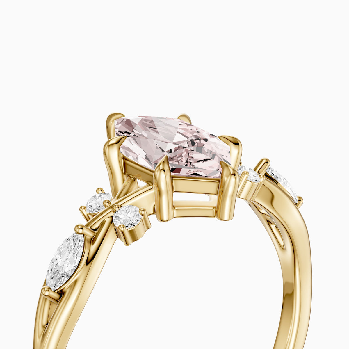 Brienne Nature Inspired Pink Dutch Marquise Lab Grown Diamond Ring