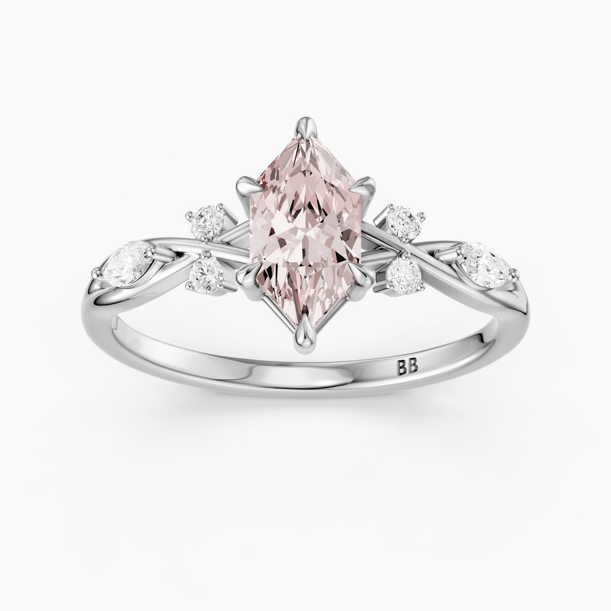 Brienne Nature Inspired Pink Dutch Marquise Lab Grown Diamond Ring