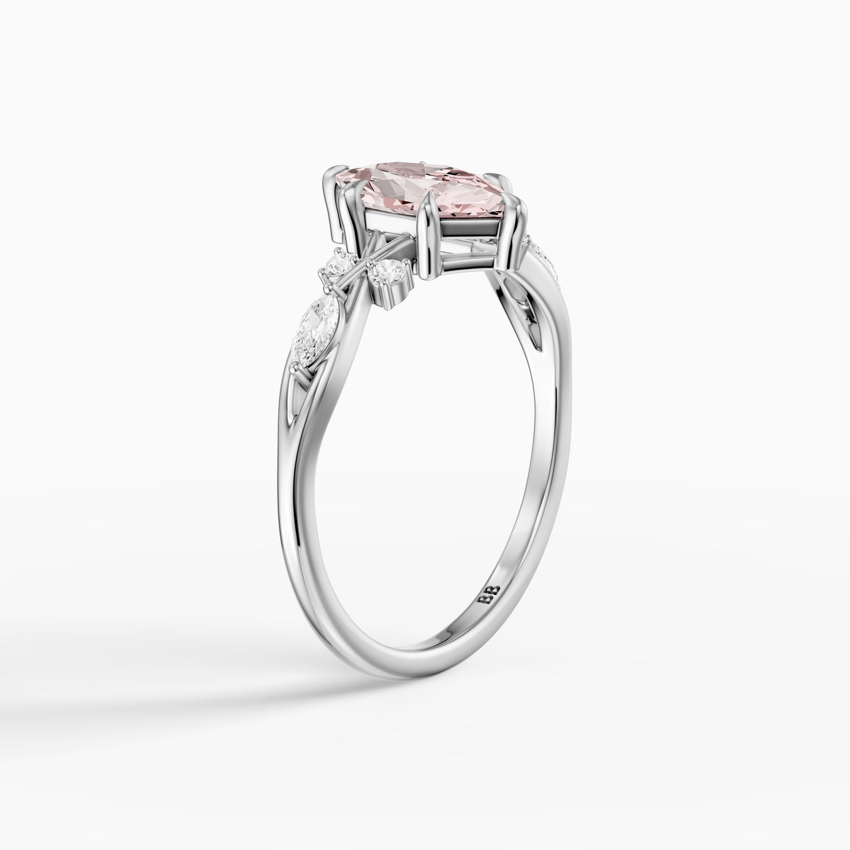 Brienne Nature Inspired Pink Dutch Marquise Lab Grown Diamond Ring