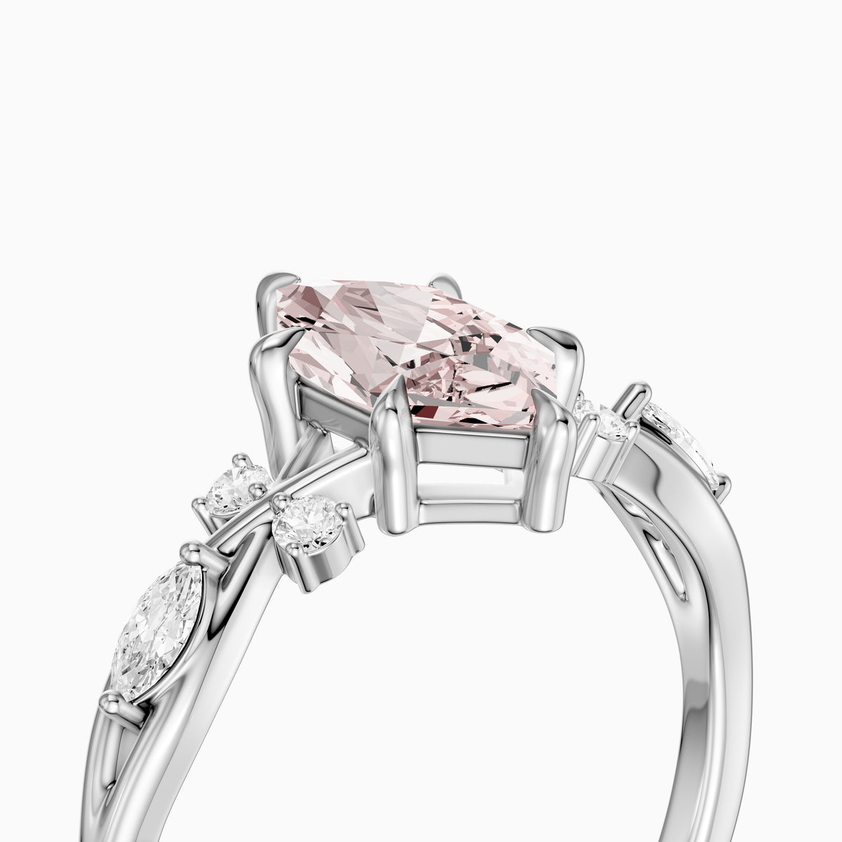 Brienne Nature Inspired Pink Dutch Marquise Lab Grown Diamond Ring