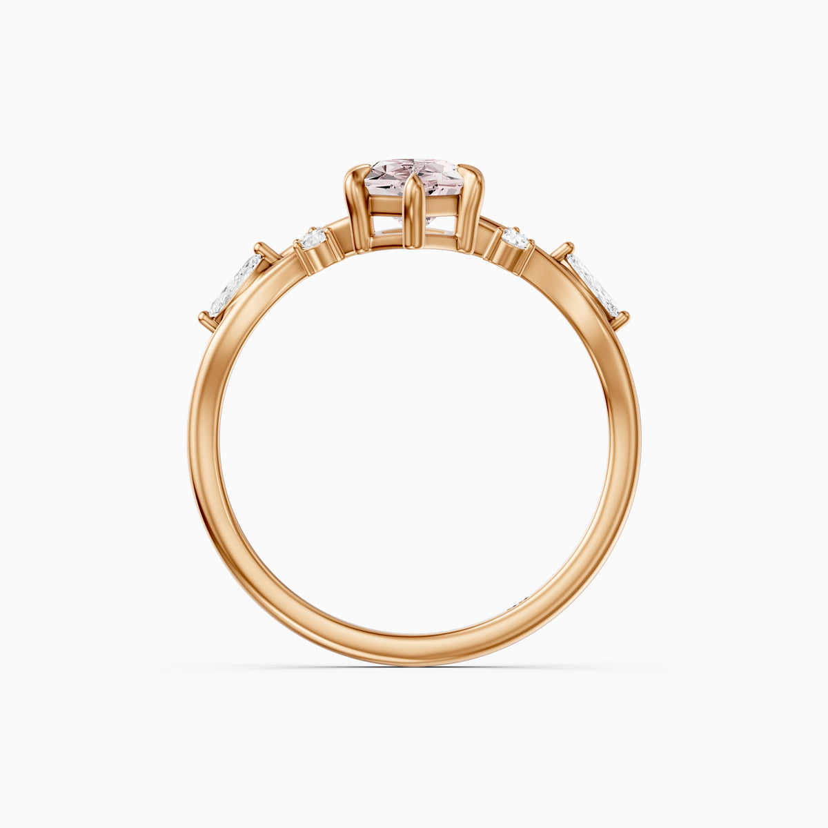 Brienne Nature Inspired Pink Dutch Marquise Lab Grown Diamond Ring