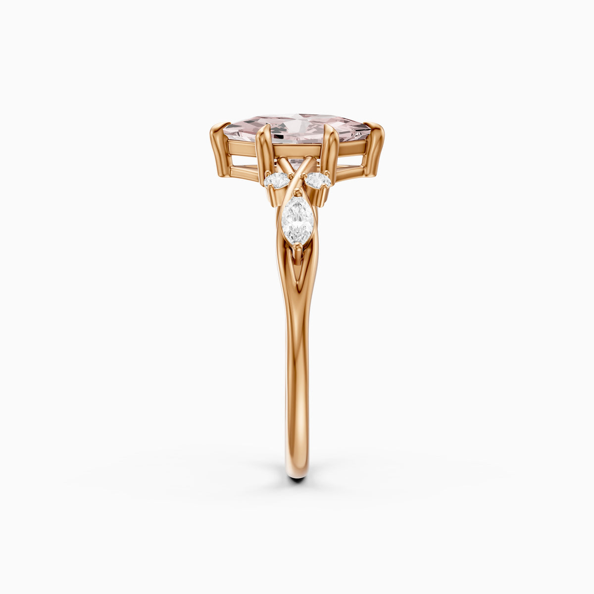 Brienne Nature Inspired Pink Dutch Marquise Lab Grown Diamond Ring