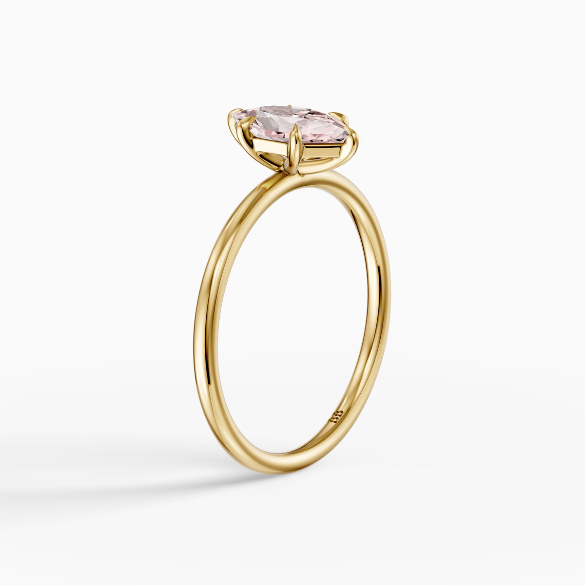 Sophie Pink Dutch Marquise Lab Grown Diamond Solitaire Ring with 6 Prongs