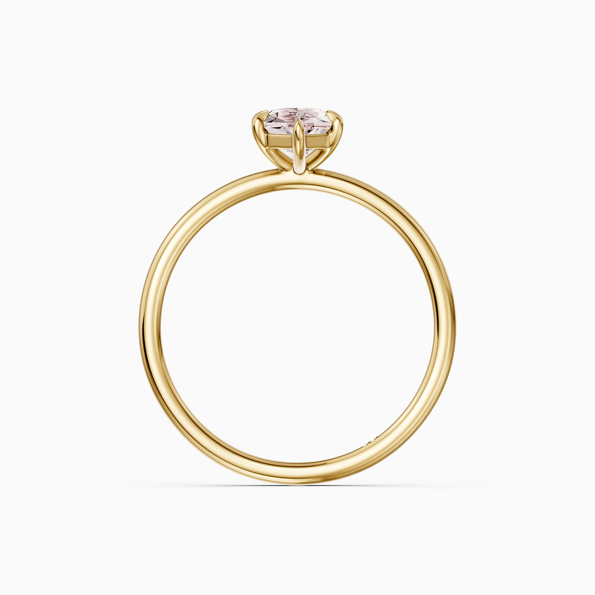 Sophie Pink Dutch Marquise Lab Grown Diamond Solitaire Ring with 6 Prongs