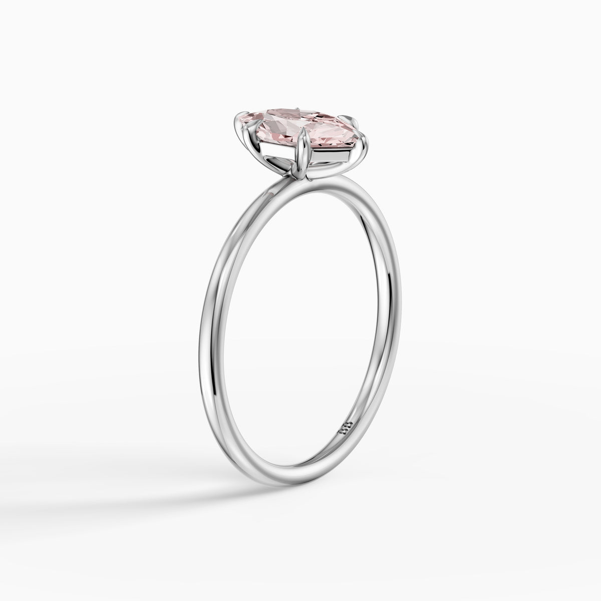 Sophie Pink Dutch Marquise Lab Grown Diamond Solitaire Ring with 6 Prongs