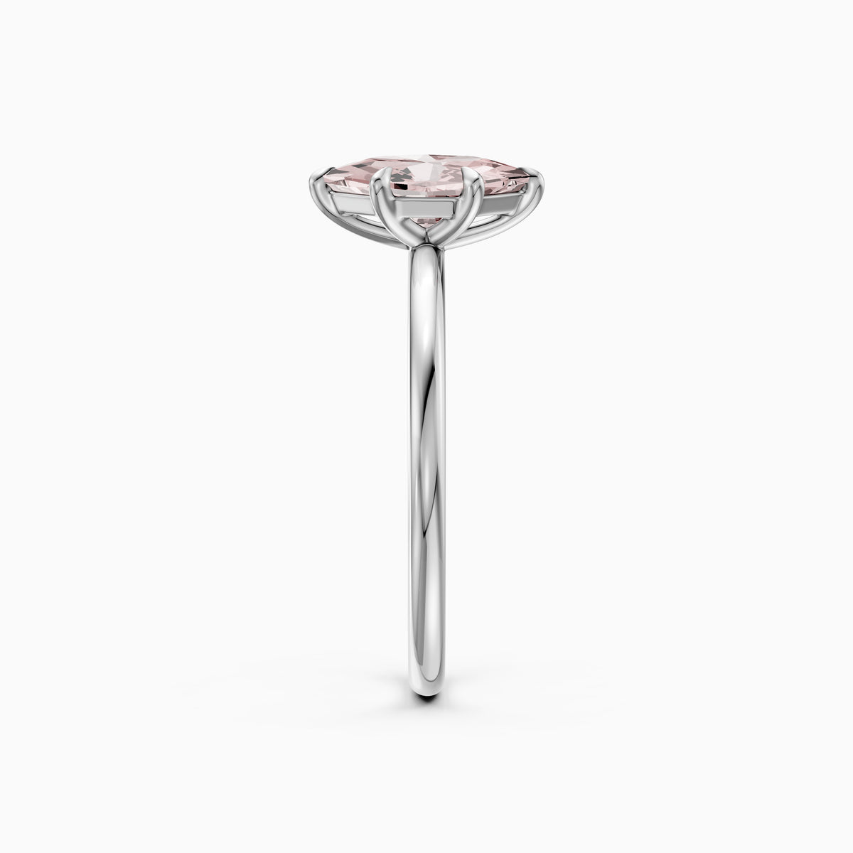 Sophie Pink Dutch Marquise Lab Grown Diamond Solitaire Ring with 6 Prongs