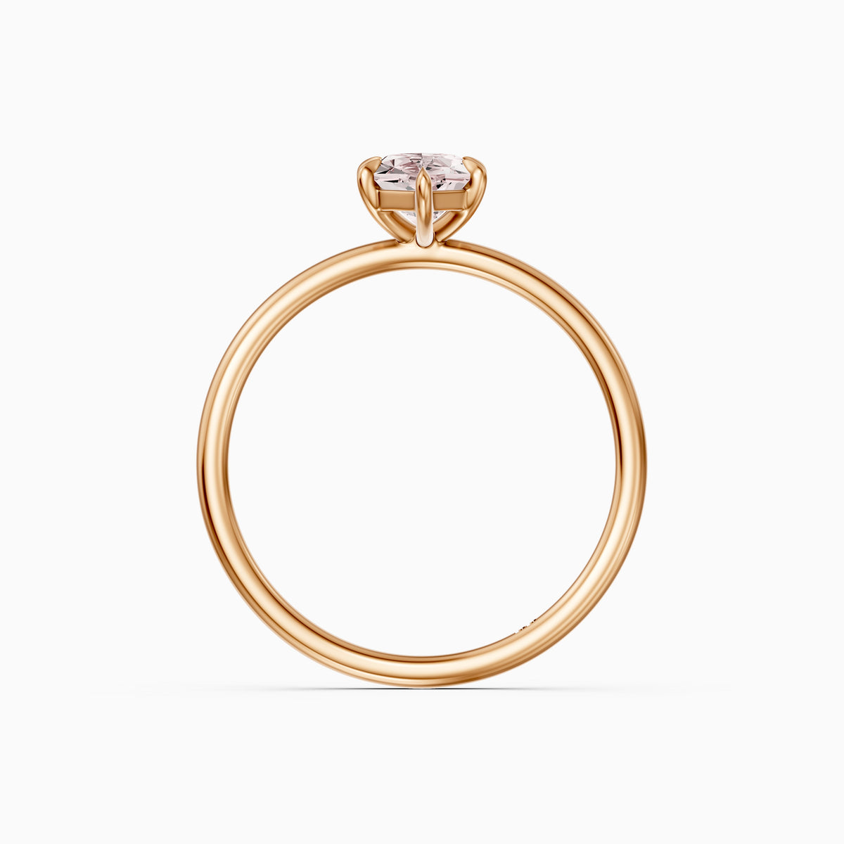 Sophie Pink Dutch Marquise Lab Grown Diamond Solitaire Ring with 6 Prongs