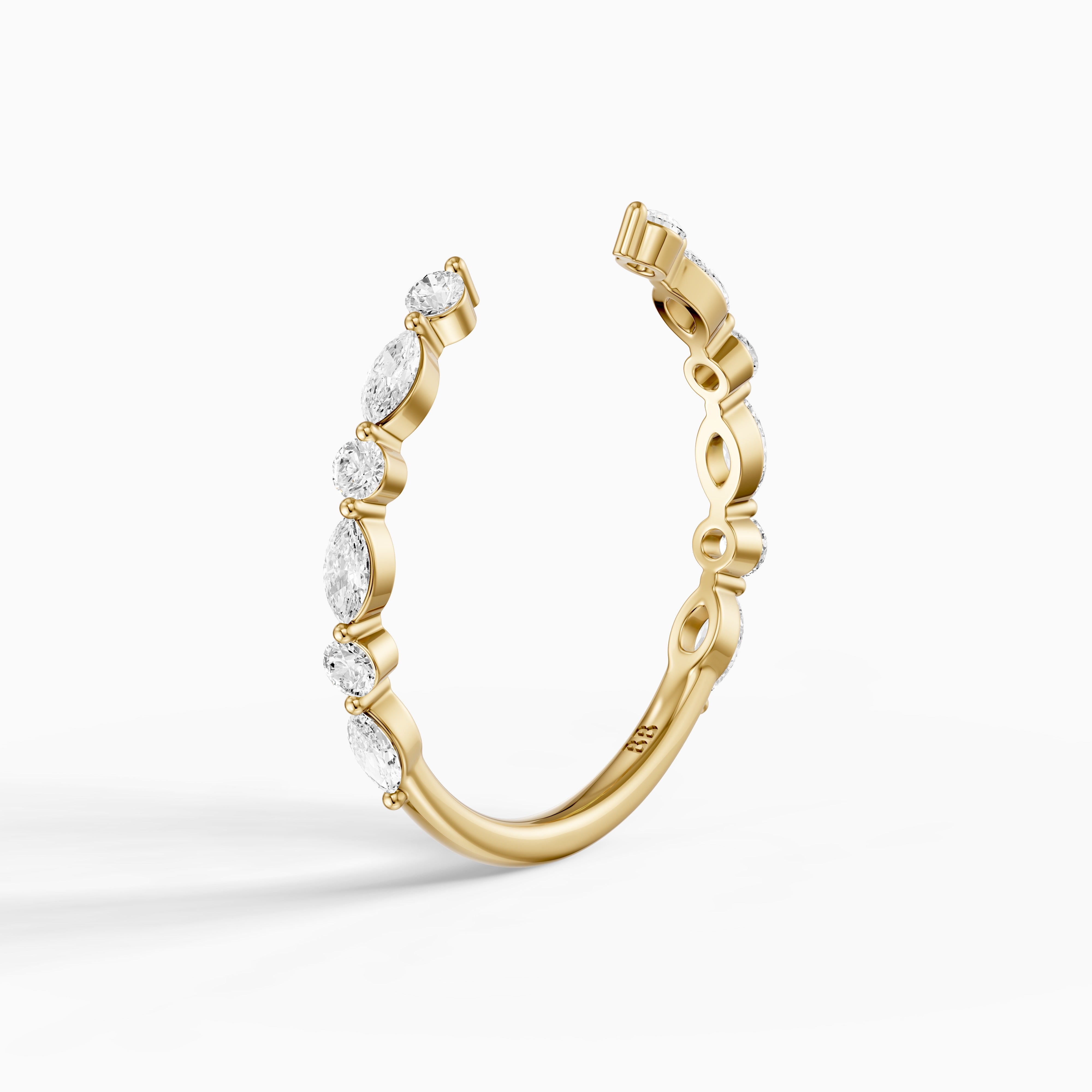 Ariana Cluster Style Lab Grown Diamond Wedding Band