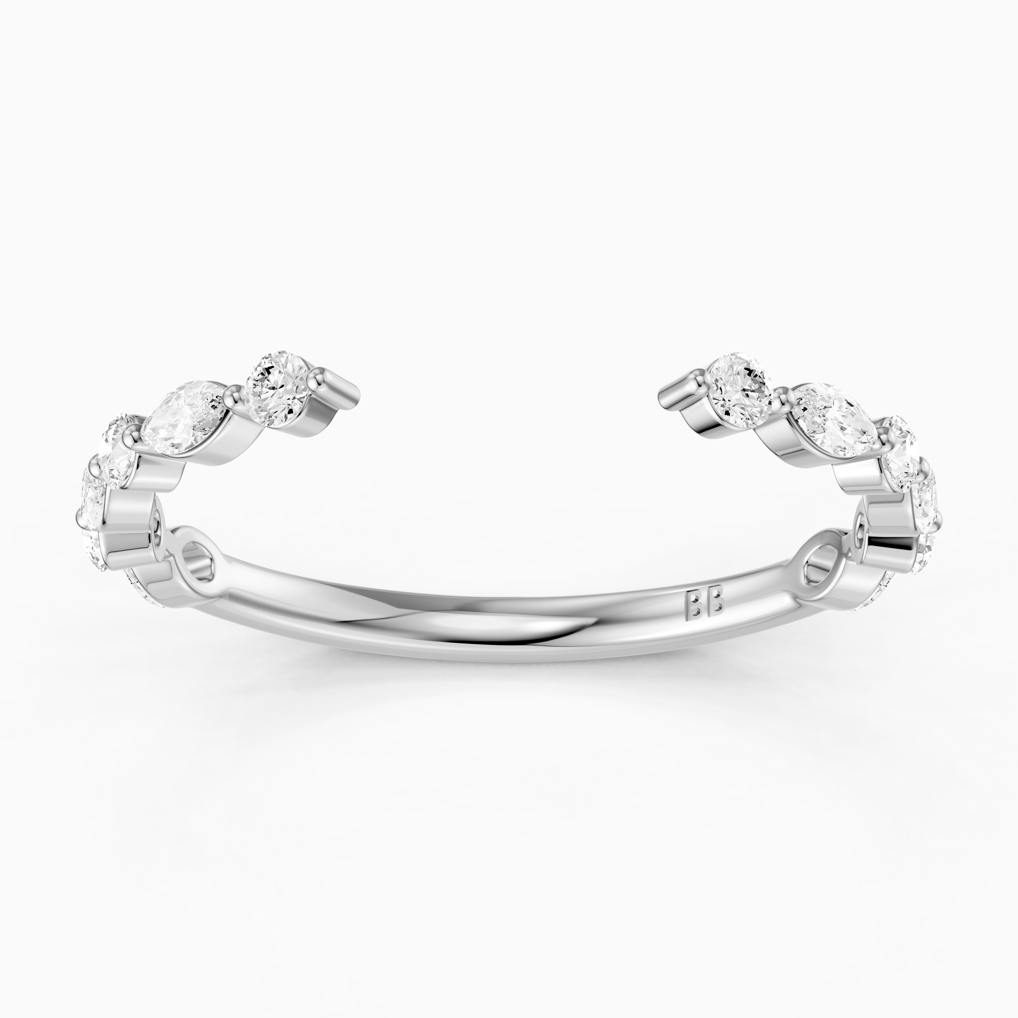Ariana Cluster Style Lab Grown Diamond Wedding Band