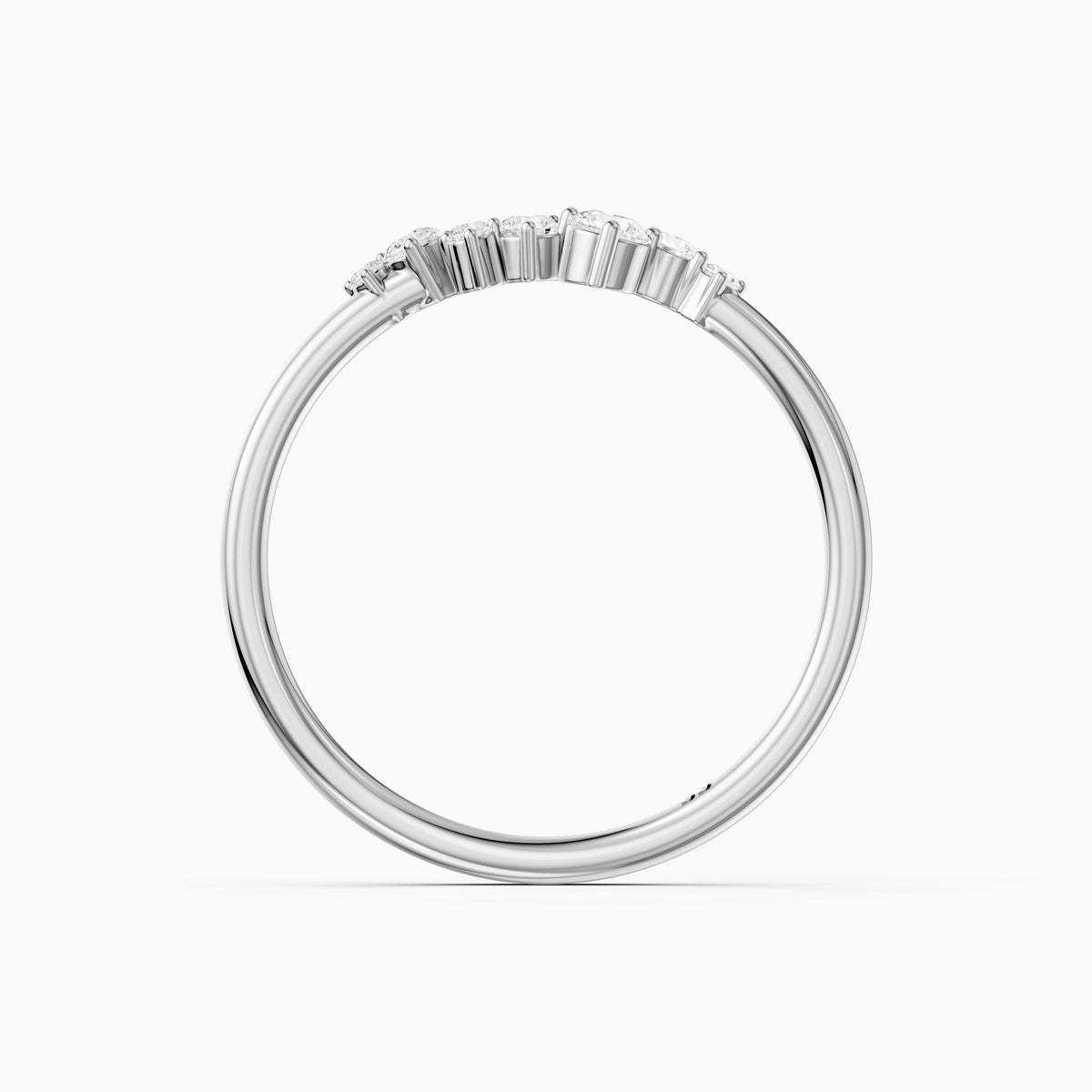 Rihanna Round Shape Cluster Lab Grown Diamond Wedding Band