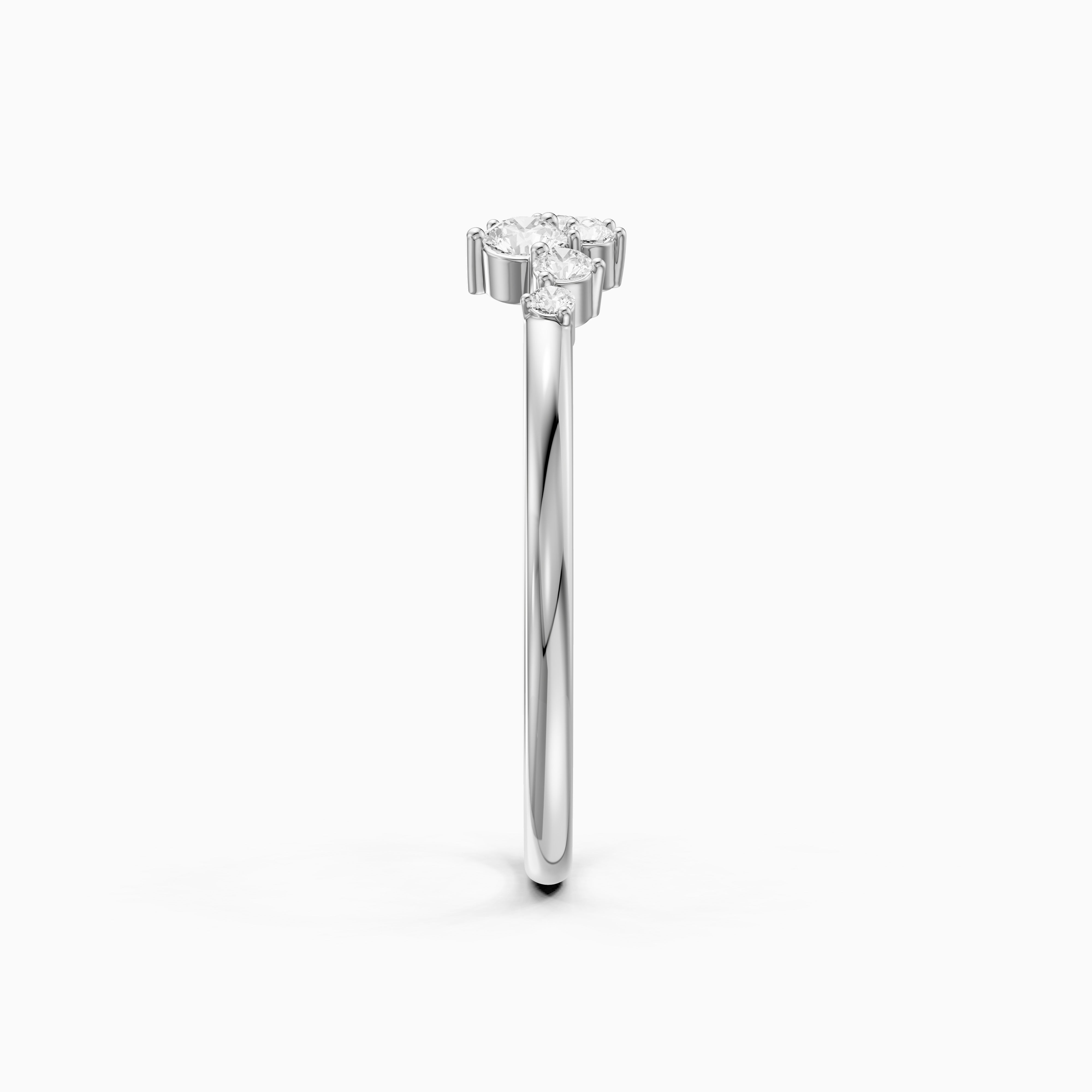 Rihanna Round Shape Cluster Lab Grown Diamond Wedding Band