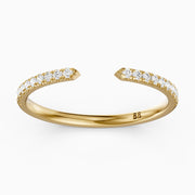 Beyonce Open Cuff Lab Grown Diamond Wedding Band