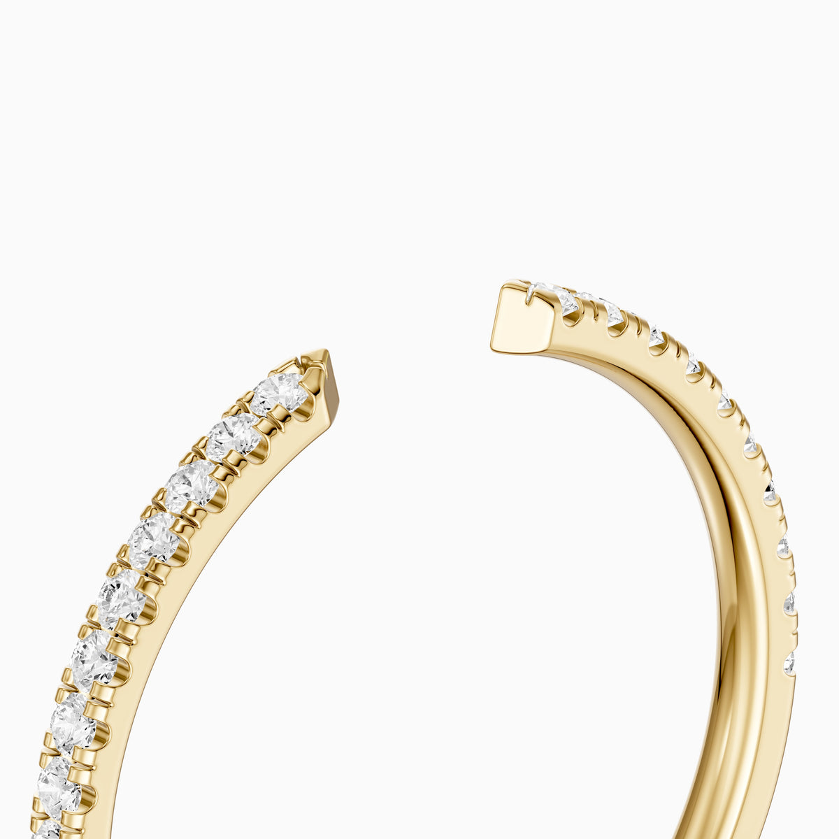Beyonce Open Cuff Lab Grown Diamond Wedding Band