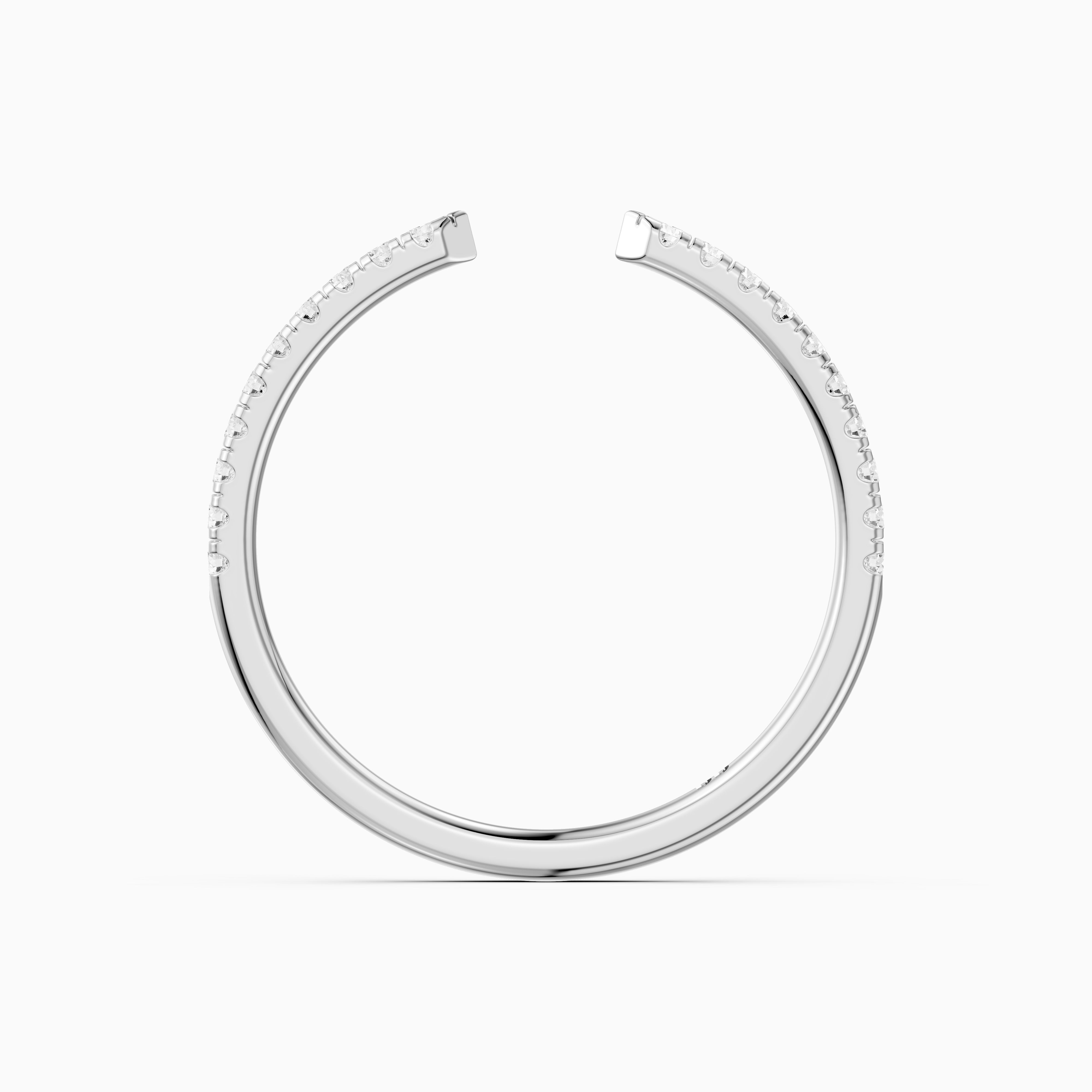 Beyonce Open Cuff Lab Grown Diamond Wedding Band